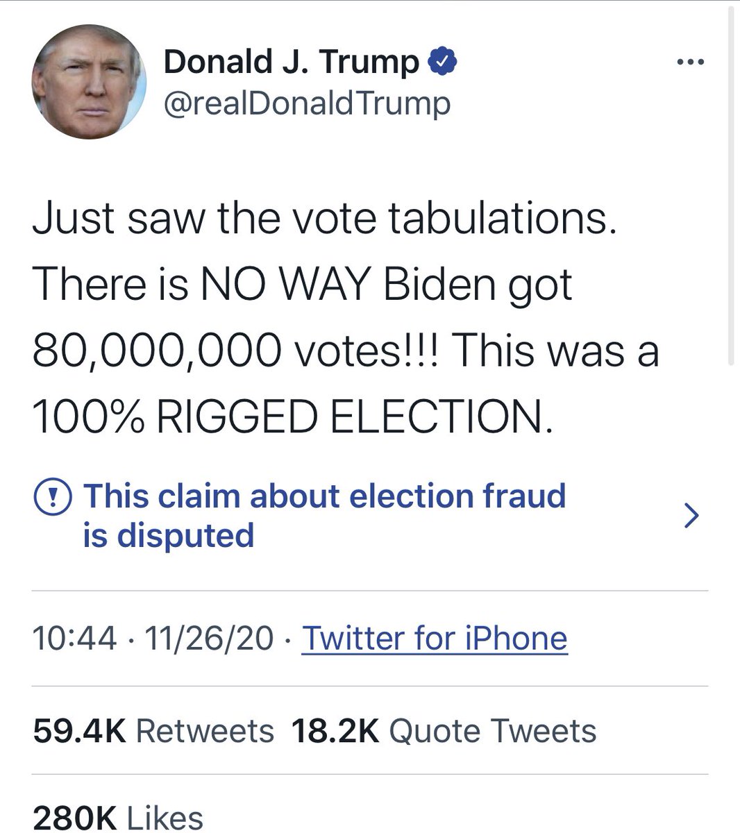 WARNING: This will end badly for all of us. Trump is setting the stage AGAIN to declare the entire election a fraud. He will try AGAIN to steal it &amp;/or invite #CivilWar. Mark. My. Words.