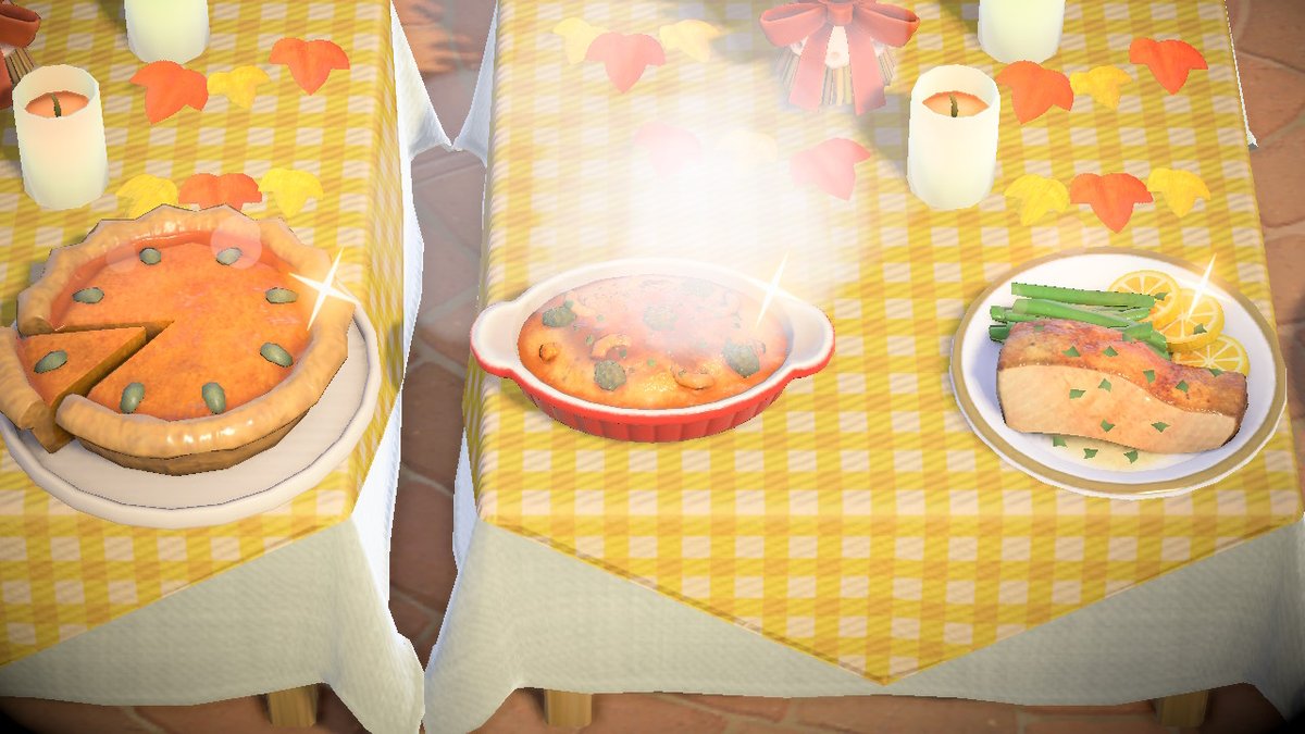 ileplume's tweet photo. it's a happy turkey day on île plume! #AnimalCrossing #ACNH https://t.co/rnvEJVCMfQ