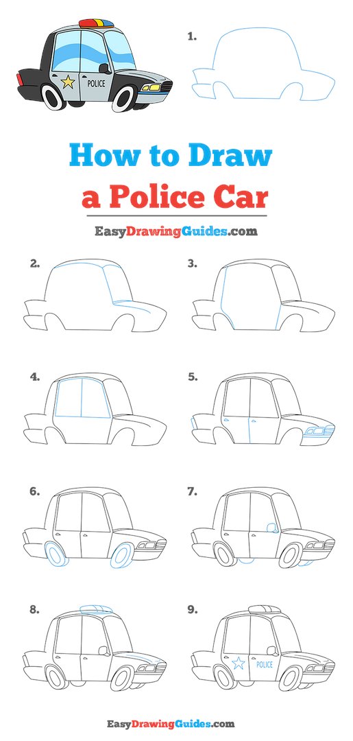 how to draw a car step by step for kids