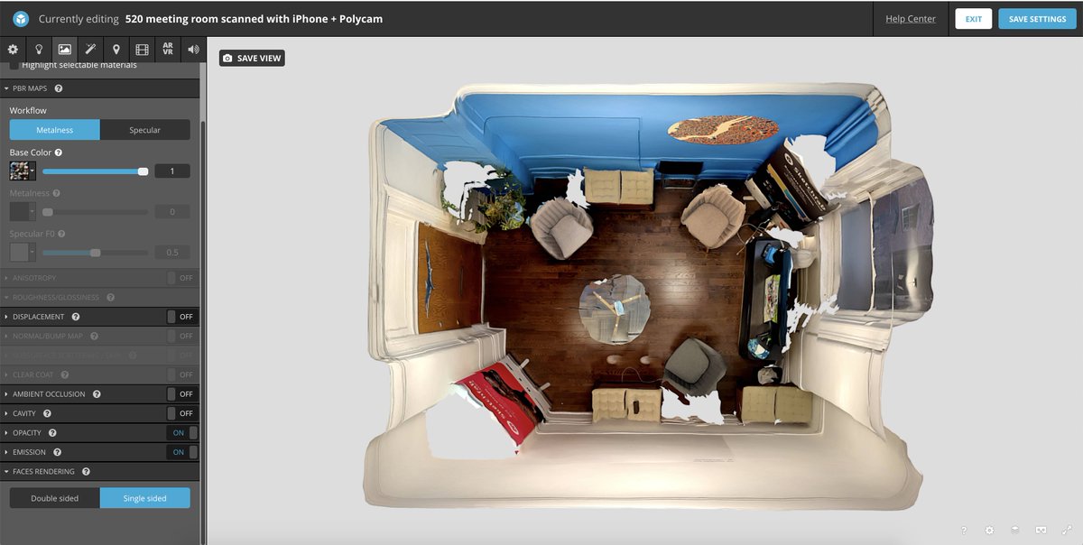 Tips specific to  @Sketchfab:- use plain color background- add a baked AO ground shadow (2nd editor tab)- set faces to single sided for rooms (3rd editor tab), so you can see the inside from the outside- add sharpness and depth of field (4th editor tab)- save a nice thumbnail