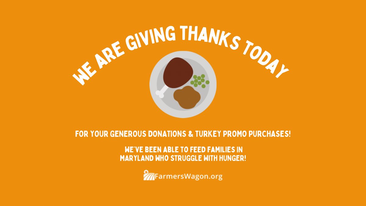 We are so thankful today for our donors and shoppers that helped us put food on the tables of hungry Marylanders today on #Thanksgiving 🍂