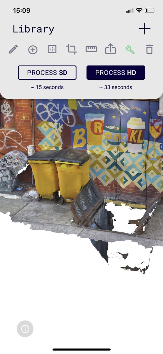 Tips specific to Polycam:- make sure to cover the entire scene (no more blue zone)- avoid going over a zone you have already covered- you can reprocess in HD