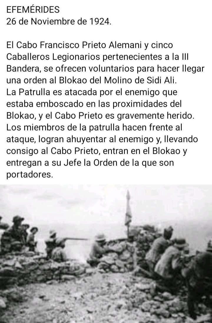 PlataformaMill1's tweet photo. #BuenasNoches #EfemeridesLegionaria #CentenarioLegionario #CentenarioDeLaLegion #LaLegion #Legion #LegionEspañola #Legionarios #MillanAstray #CredoLegionario #IIIBandera https://t.co/MqkBnaDFVp