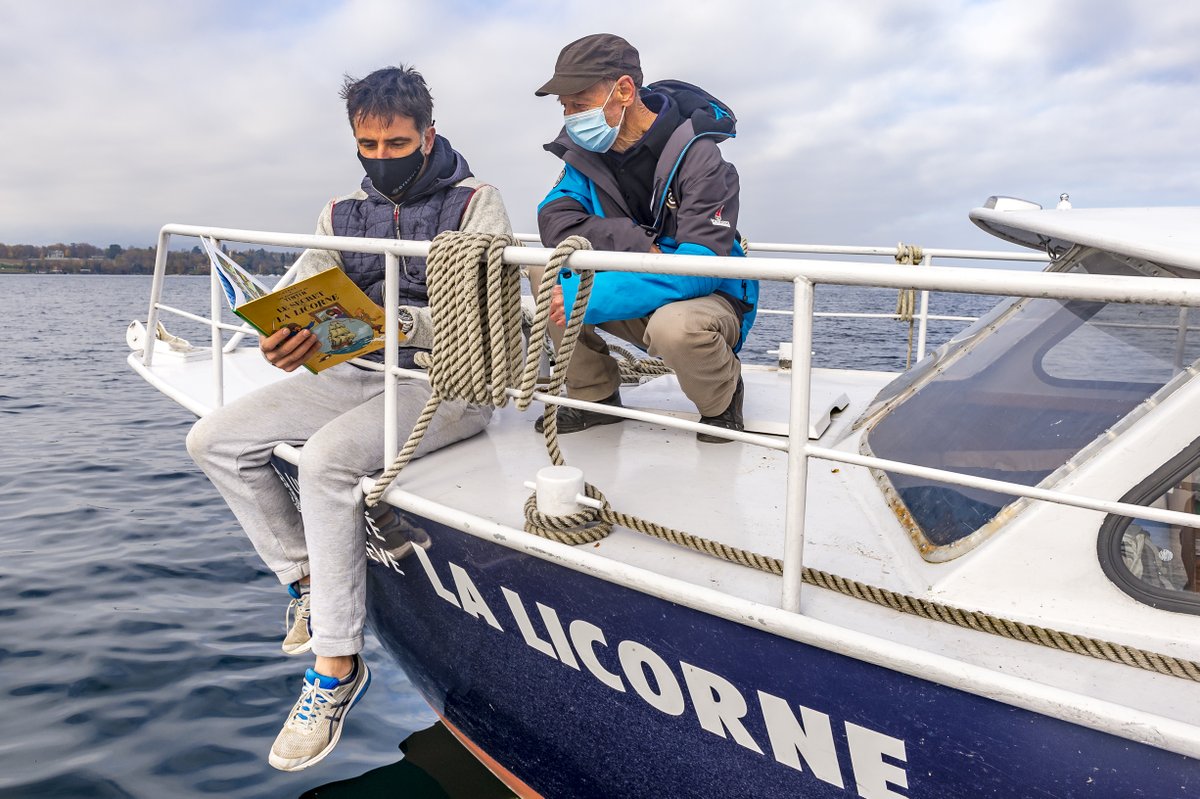 AssoOdysseus31's tweet photo. #Jeudiphoto
Capture d'un instant complice entre Lionel Rard, président fondateur d'ODYSSEUS 3.1 et Yves Paccalet, ancien collaborateur du Cdt Cousteau, cherchant tous deux les secrets de la Licorne ;-) #OP642
📷 Laurence Fischer https://t.co/3euW1PXRe6