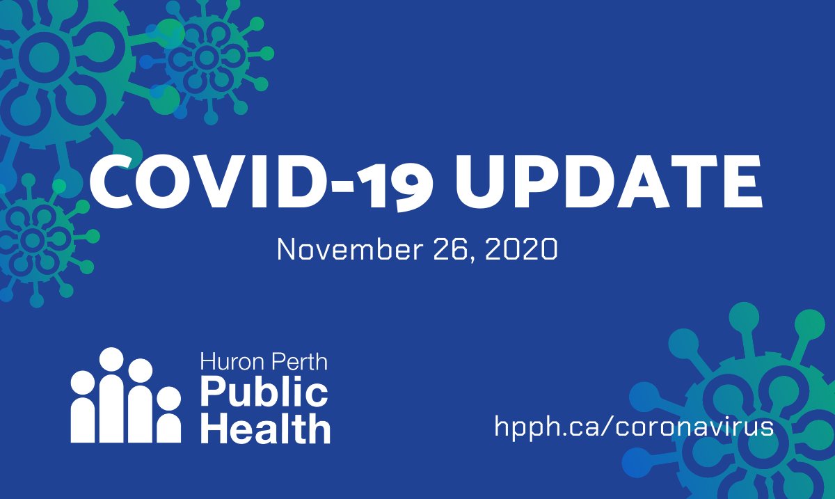 HPPublicHealth's tweet photo. Today's update looks at overall #COVID19 cases for Huron-Perth, including current confirmed numbers. Dr. Klassen reminds residents #WeAreInThisTogether &amp; to follow public health measures &amp; get our region back to Green. See full update: https://t.co/zyXctdny4H https://t.co/Dxc7X0CmoA