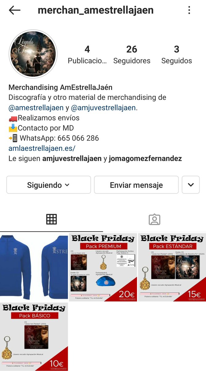 Os invitamos a visitar una nueva cuenta de #Instagram creada para mostrar nuestro merchandising y ponerlo a disposición de cualquier interesado.
👇👇👇👇
https://t.co/TwPIJql0QS
#Jaén #SuenaLaEstrella https://t.co/n1Pa1dKar9