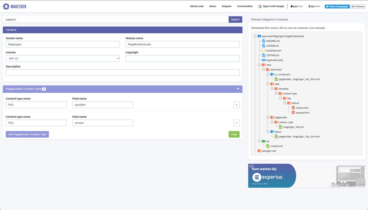 lewisvoncken's tweet photo. As promised PageBuilder Content Type in @mage2gen 
Based on the DevDocs @MagentoDevDocs 
#Magento2 #generatingdeveloper #morexmlfiles https://t.co/7Pmuwbg9C2