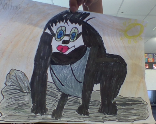 Fredthemoth's tweet photo. @ChapterChatNZ This is chapter chat for the week. my drawing of Gertrude.
 Nathan https://t.co/b7GCSt7SMz