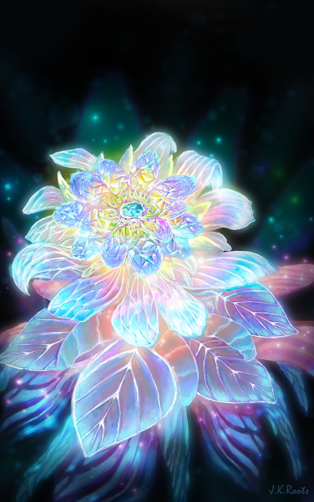 jkrootsart's tweet photo. The blooming of a mythical flower in the world of Wakers.

Book cover commission work for "Wakers: Reawakening" by Michaela Hoffman.
~~
#art #commission #commissionsopen #crystal #flower #fantasyart #bookcover #cover #fantasy #ArtistOnTwitter #artist #artshare #artwork #arts https://t.co/cNfn4htD1r