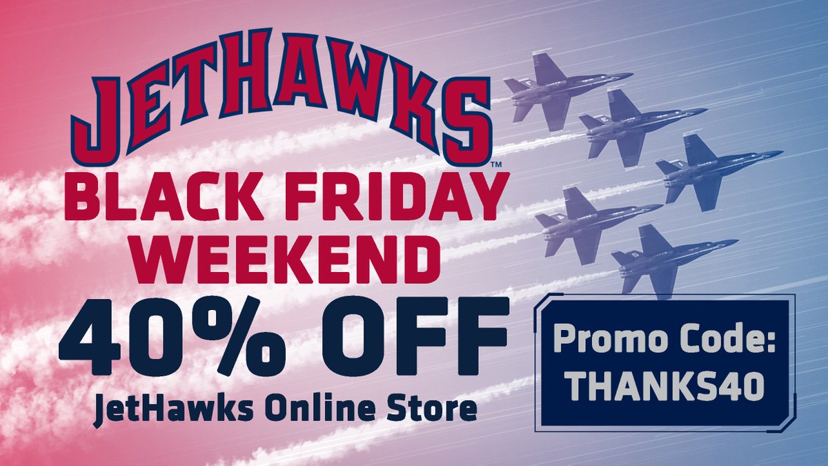 Stuffed with turkey, now it's time to stuff your cart! 

Take 40% off EVERYTHING in the JetHawks online shop with promo code THANKS40.

jethawks.milbstore.com/discount/THANK…