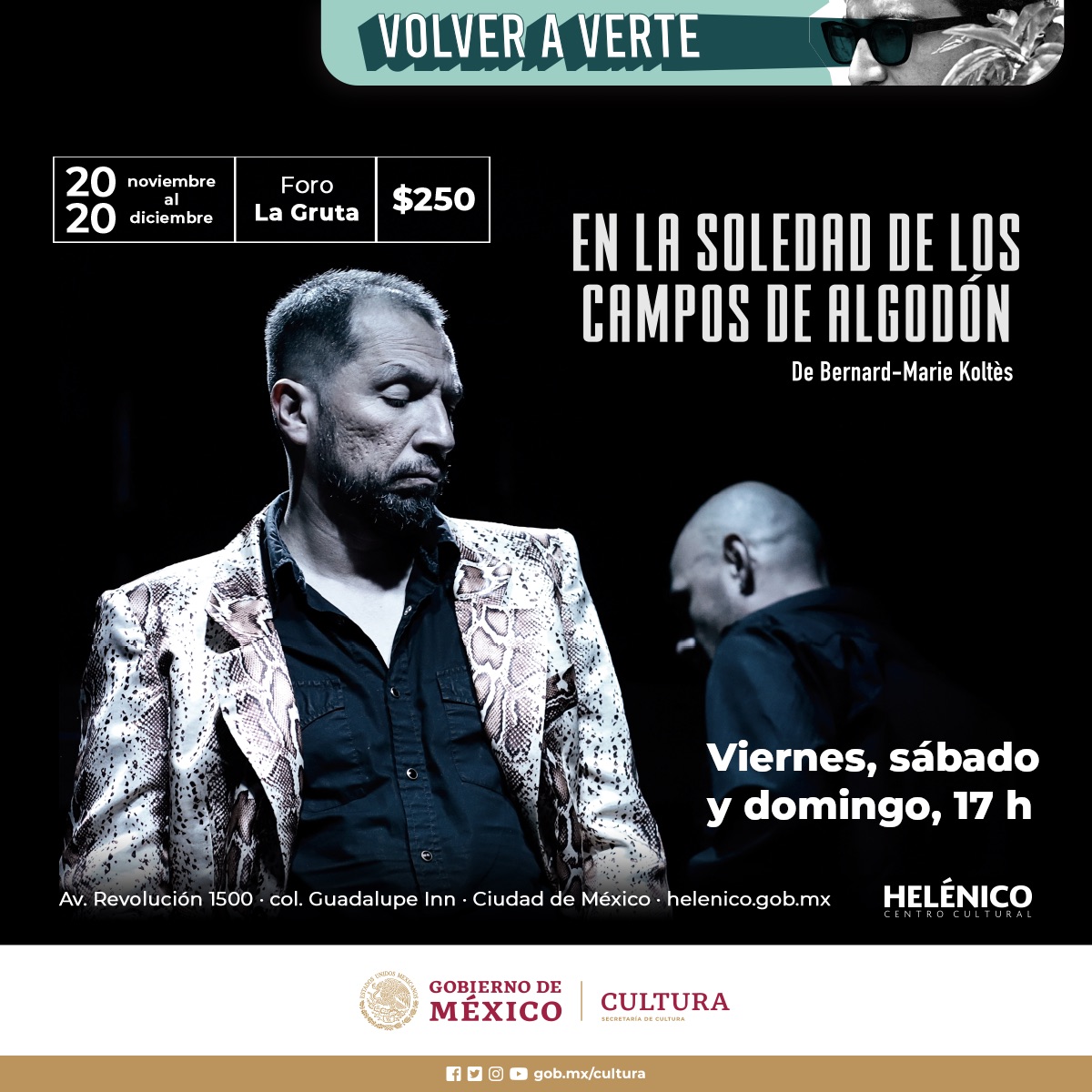 Vamos Al Teatro (@vamosalteatr0) on Twitter photo En <a href="/Helenico/">Centro Cultural Helénico</a> Foro La Gruta, Un dealer y su cliente se encaran porque sí en una noche inhóspita.
“En la soledad de los campos de algodón”.
Vi • Sá. Do. 17 hrs
Hasta el 20 de diciembre.
Ya la viste ?
Todos #vamosalteatro En <a href="/Helenico/">Centro Cultural Helénico</a> Foro La Gruta, Un dealer y su cliente se encaran porque sí en una noche inhóspita.
“En la soledad de los campos de algodón”.
Vi • Sá. Do. 17 hrs
Hasta el 20 de diciembre.
Ya la viste ?
Todos #vamosalteatro