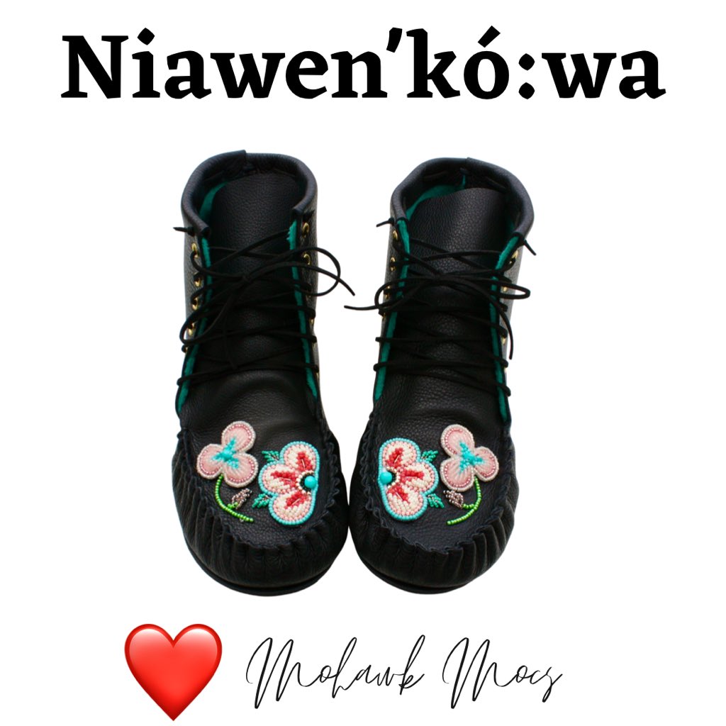 Thank you to all who purchased, tried to purchase or even just checked out our pop-up on @IFWtoronto Marketplace today!  Our adult pairs sold out in minutes, just a sweet infant pair left!  Please check out the online shows all weekend! #indigenous #IFWTO #mohawkmocs