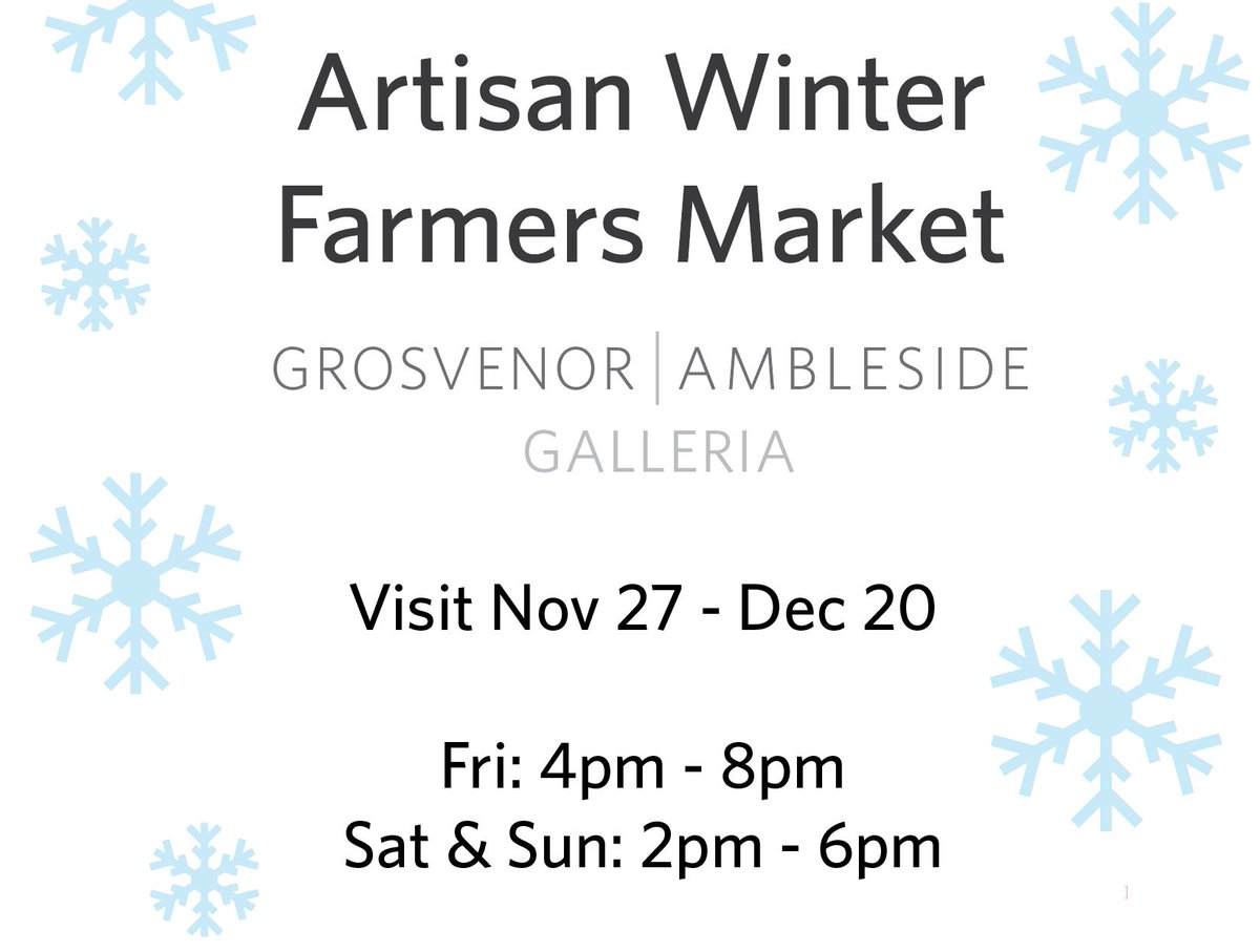Artisan Winter #FarmersMarket starts tomorrow, Nov. 27, in West Vancouver, 1340 Marine Dr. 
C U there!
(Stick to your bubble &amp; wear a mask)
 #Ambleside #WestVan #WestVancouver #bcbuylocal #eatdrinkbc #LonsdaleQuay #Lonsdale  #lowerlonsdale #lonsdaleave #vancouversnorthshore