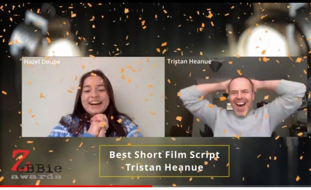 SamanthaFlah's tweet image. Congrats Bro @TristanHeanue who just won the #ZeBBies Award for Best Short Film Script for @ciunasfilm  #ZeBBies 👏🎬📽