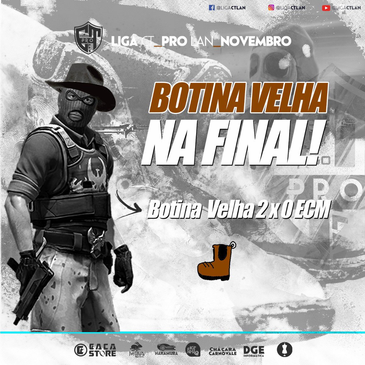 ligactlan's tweet photo. Salve galera! ontem a botina velha garantiu a classificação para a final da liga ctlan e aguarda o outro finalista do jogo de hoje as 20h30 entre pé de galinha x fire in the role. 

Boa sorte a todos! E parabéns pela classificação!!!

Live @mgaplay https://t.co/d2cfSbjzE1