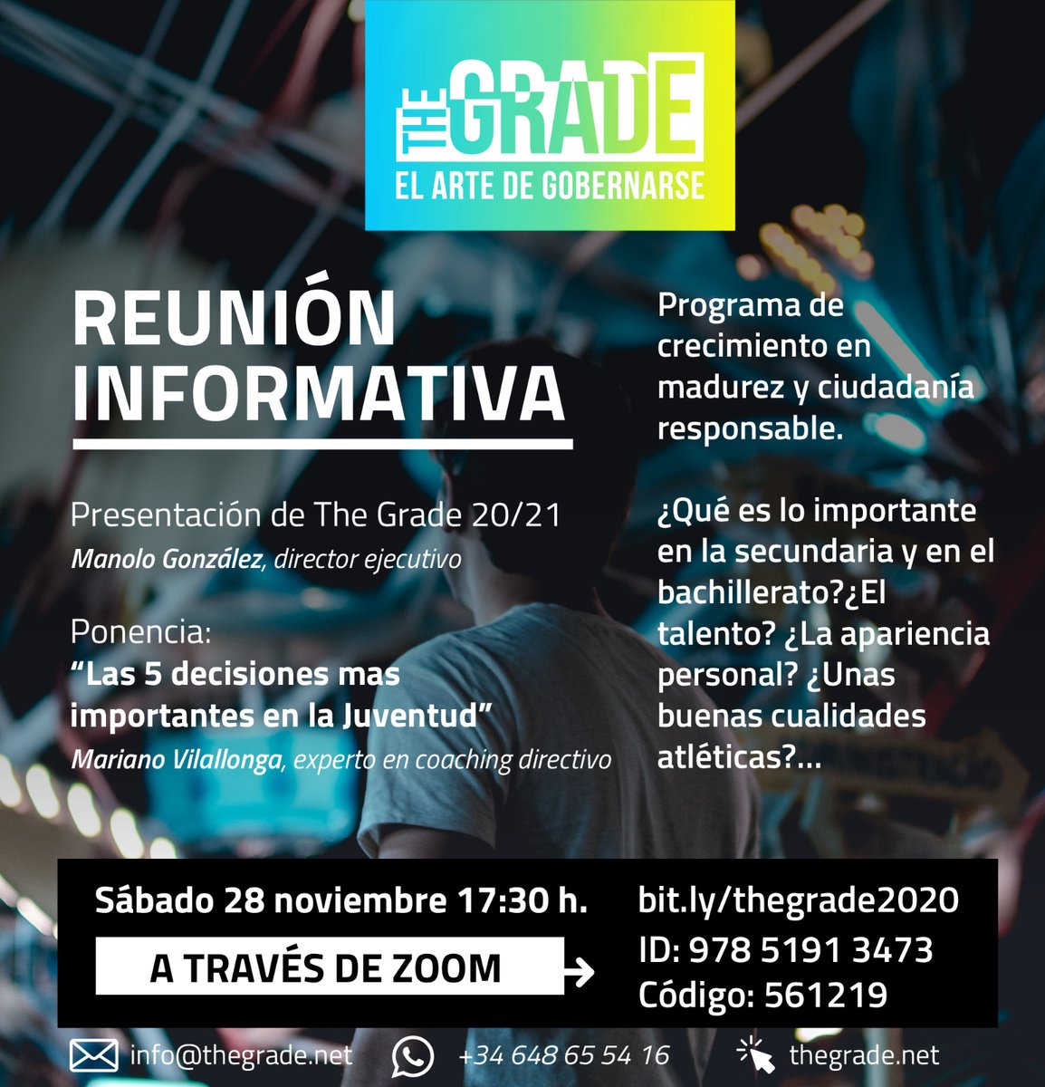 IndarClub's tweet photo. Plan de este sábado con #TheGrade; Mariano Villallonga como ponente, y consejos para la #autogobernanza 💪 #ESO #DBH #Bachillerato #Batxilergoa https://t.co/rnRg1gTzWq