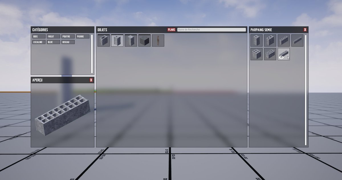 Upeaval's tweet image. Apres la v1 viens la v2, totalement différente mais beaucoup mieux ! moderne simple épuré ... un avis = un bisou ! Prochaine étape, je refais tout le HUD + un menu radial pour les options de Build !

#ProjetD #jeuindé #IndieGameDev #gamedevelopment