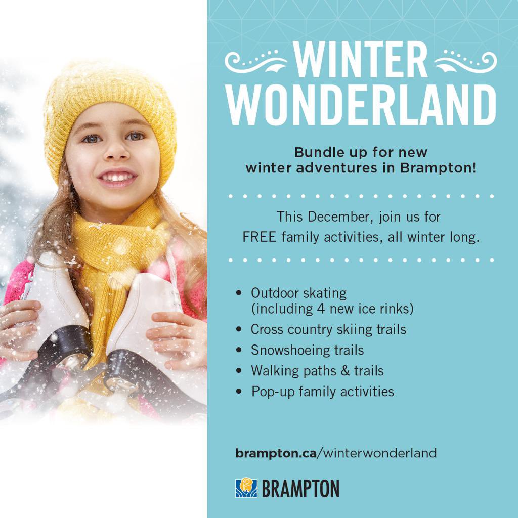 patrickbrownont's tweet image. We have a great list of new recreation amenities for residents this winter. We have worked with Peel Public Heath to ensure we have opportunities for safe physical activity and outdoor recreation in #Brampton. Bundle up and enjoy! @CityBrampton @regionofpeel
