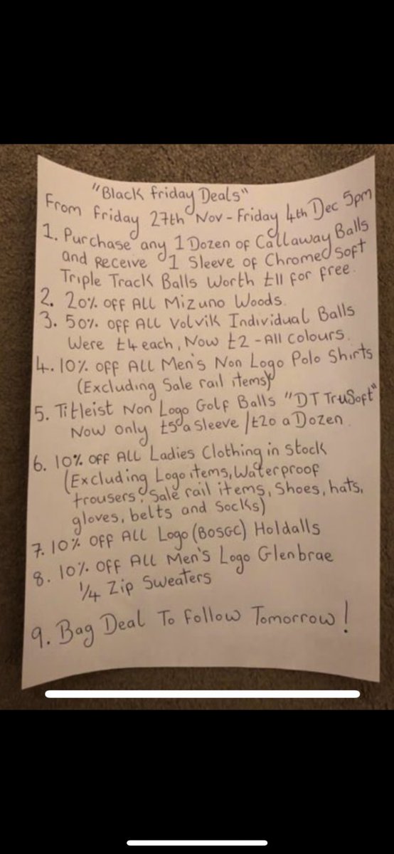 bartonpro's tweet image. Peter Rodgers Golf Ltd @BartononSeaGolf Black Friday Deals, See Previous Post For Further Details ⛳️🏌🏼⛳️🏌🏻‍♀️⛳️