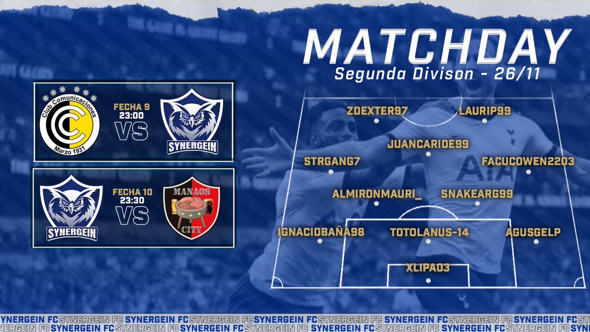#Synergein | #SegundaDivision  

🗓️FECHA 9
🕚23:00
🆚<a href="/ComuFC_/">Comunicaciones FC💛🖤</a> 

🗓️FECHA 10
🕚23:30
🆚 <a href="/Manaos_FC/">Manaos FC</a> 

📺 Twitch.tv/synergeinfc

#VamoSynergein 🦉