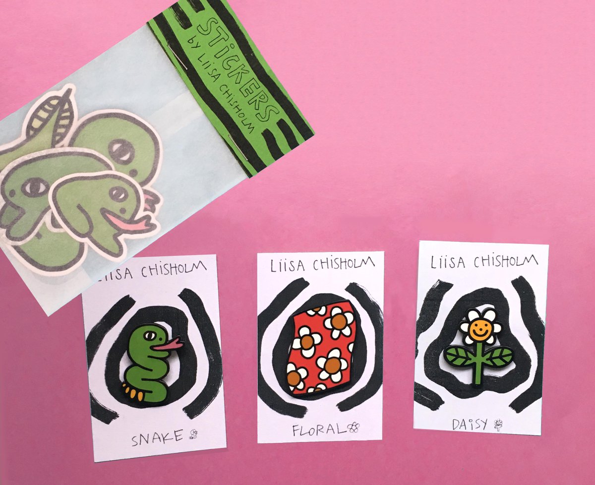 LiisaChisholm's tweet photo. new pins and stickers too 💃 
https://t.co/E0GedAJil7 https://t.co/w3jJ3kcfrz