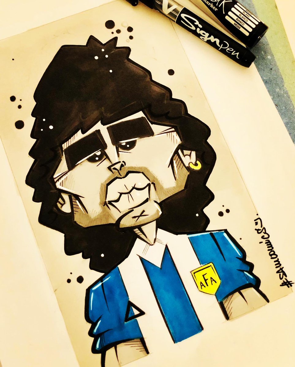 sam_comics's tweet photo. RIP DIEGO MARADONA 🎨⚽️💙🤍 Enfant, il rêvait de jouer la coupe du monde et de la gagner! Il est devenu le Dieu du Football 🙏🏼 @CMFootball_  bel hommage et merci pour la mémoire du football #Maradona #RIPMaradona @NapoliCFrance @sscnapoli @Argentina https://t.co/K6oZrM7y0h