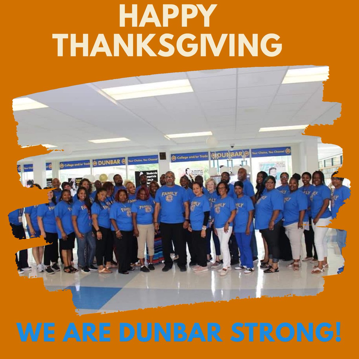 Happy Thanksgiving from the Dunbar family. #DUNBARSTRONG