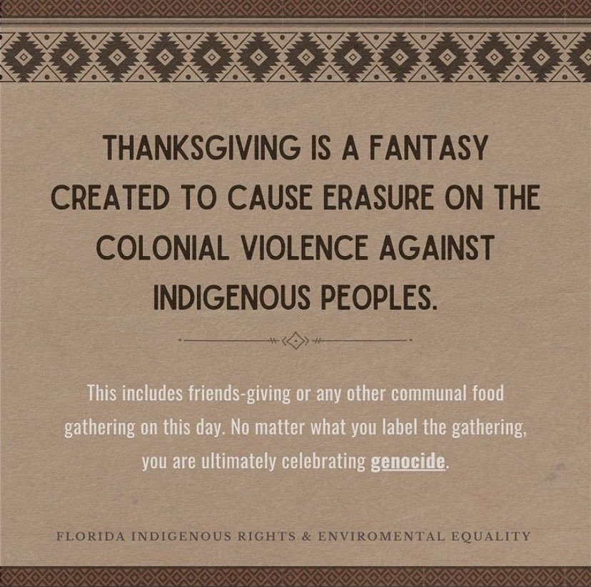 vegfsu's tweet photo. Today VEG FSU acknowledges that FSU resides on ancestral and traditional land stolen from the Apalachee Nation, the Miccosukee Tribe of Florida, the Muscogee Creek Nation, and the Seminole Tribe of Florida. 

[graphic reposted from @/warxflower on Instagram] https://t.co/eB6X16DZWw