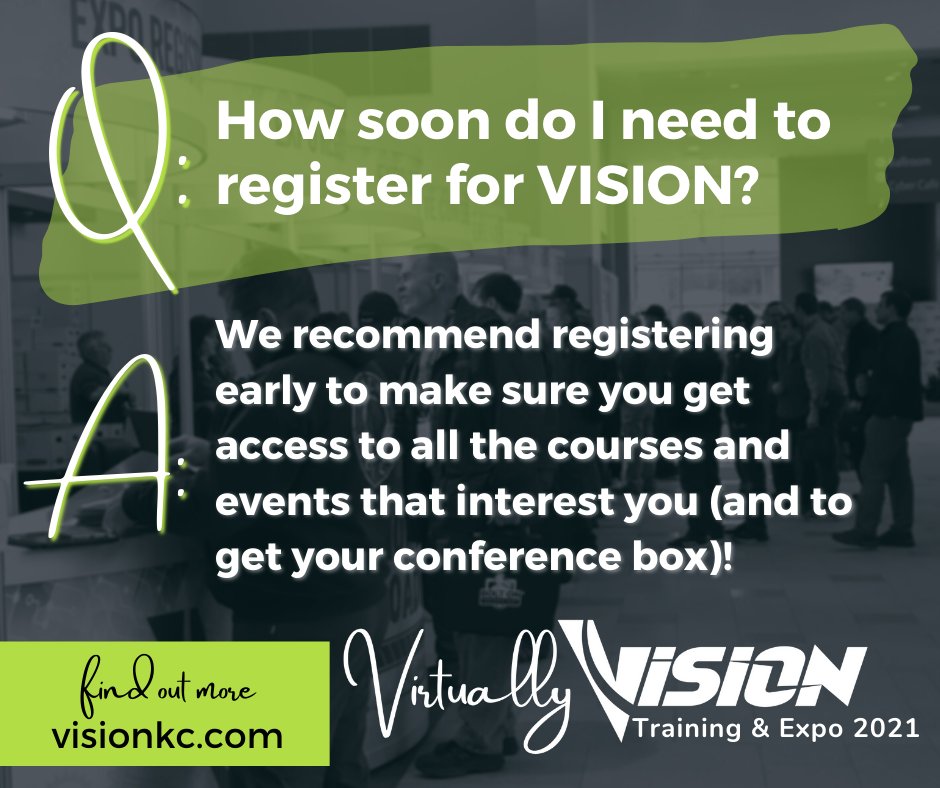 Why wait?  Especially since this Friday from 11am-2pm CST you can save up to 38% on your Virtually VISION registration!  Makes plans to join us.  You won't regret it.

zcu.io/GYyI