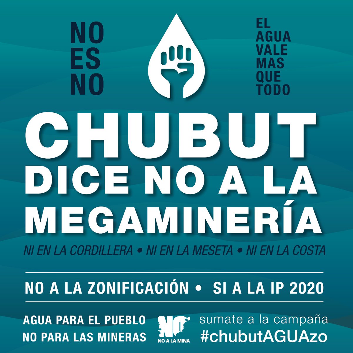 Agua para el pueblo, no para la megaminería. 

#chubutaguazo 
#la7722nosetoca 
#valelapenaluchar