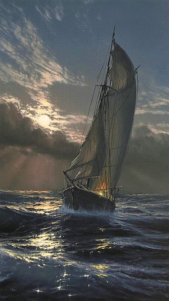 Was it the beauty & majesty that the ocean offered when sun & ocean collided with the starboard, man knowing how to navigate charts & maps arriving safely regardless of daunting clouds. Alone with the thought "You can make it if you tried."