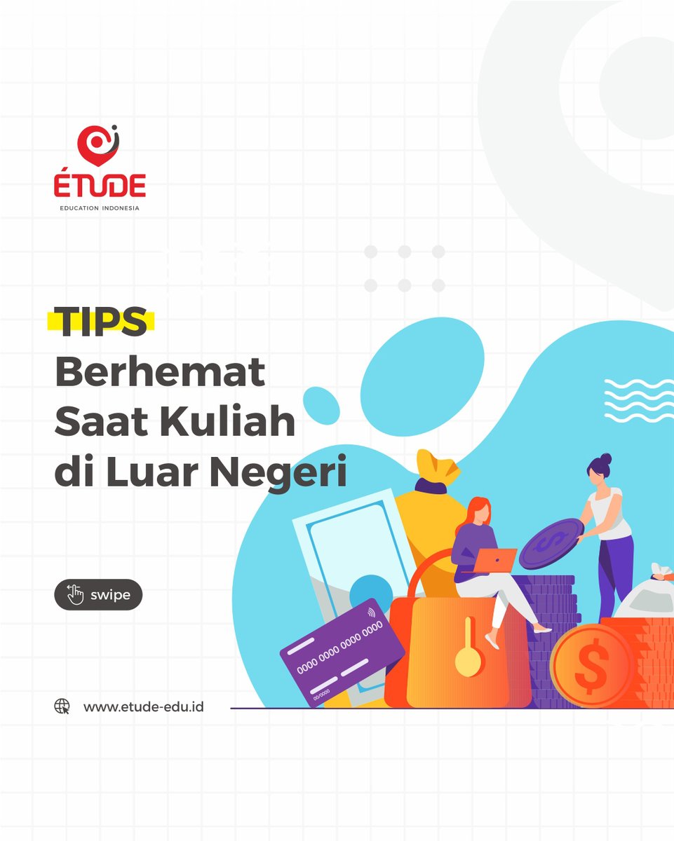 etudeedu_id's tweet image. Kebayang gak sih sama kebutuhan hidup yang rata-rata lebih tinggi saat tinggal di luar negeri sebagai mahasiswa?

Berikut beberapa tips yang sudah terbukti ampuh dilakukan oleh para alumni dan mentor #etude ! Yuk dicek.

#tipshemat #internationalstudent #students #menabung