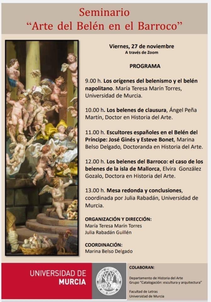 MaTeresaMarinT's tweet photo. ¡Estaremos toda la mañana hablando de belenes para los alumnos de Arte Barroco (3º Grado Historia del Arte) de la @LetrasUM @UMU! ♥️ 👰🏻 👶🏻 🧔🏻 💫 🐂 🐴 🤴🏻🤴🏽🤴🏿🎁 https://t.co/UBQ0aztpL4
