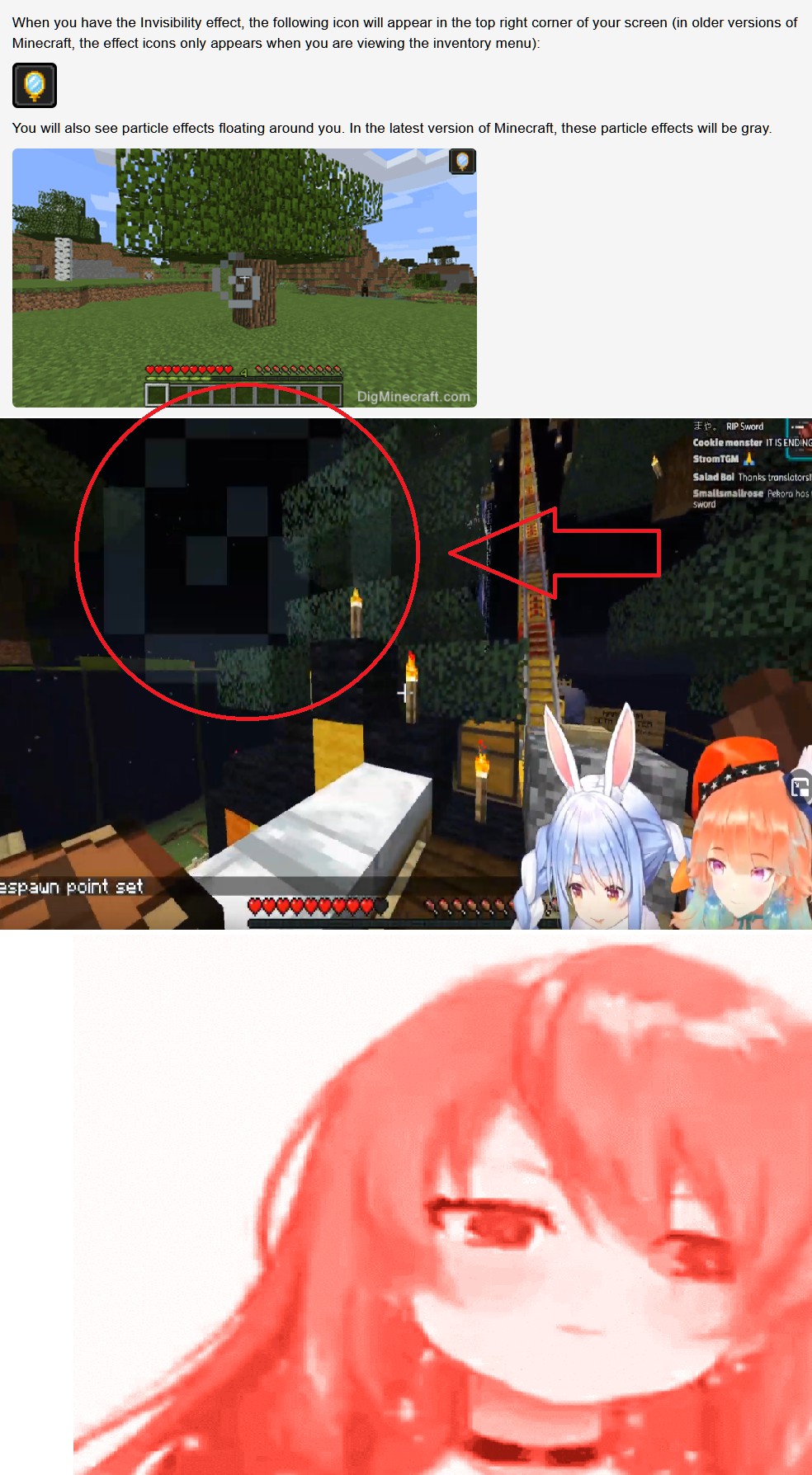 黒川直人 光羽 海外ニキが作った画像見て驚いて 慌ててアーカイブで検証していたら 本当にあった 透明化のエフェクト しかも その透明化ポーション ぺこらから貰った物じゃない これは もしかすると るしあちゃん以上の人材 ﾑｰﾅﾑｰﾅ 夢を