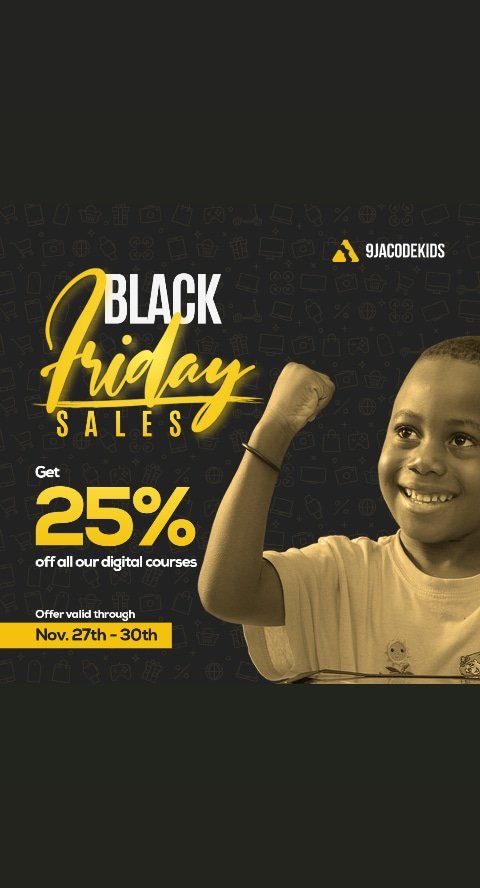 9jacodekids's tweet photo. DON'T SLEEP ON THIS ONE!
.
Offer valid till November 30th.

#9jacodekids #codeiscatchingme #codinglessonsforkids #afterschoolcodingforkids https://t.co/HSIlD310U0