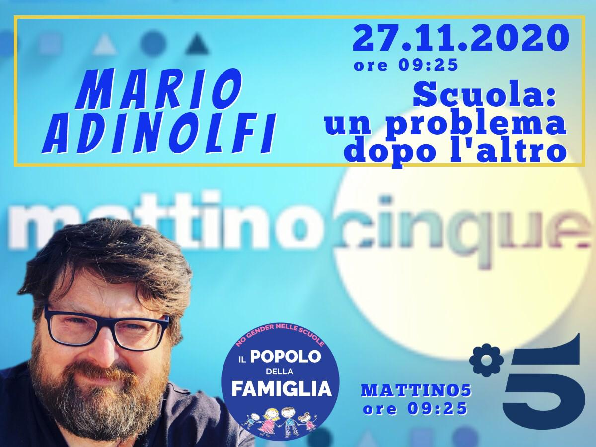 PCerveteri's tweet photo. #27novembre 
"Scuola: un problema dopo l'altro"
 alle 9:25 in #diretta #TV📺 a @Mattino5
@marioadinolfi71 (#Presidente del @PopolodFamiglia) interviene sulla questioni della #DaD e dell'ipotesi di rientro a #scuola in presenza https://t.co/enIoM1BvIy https://t.co/CiVfX1dxlT