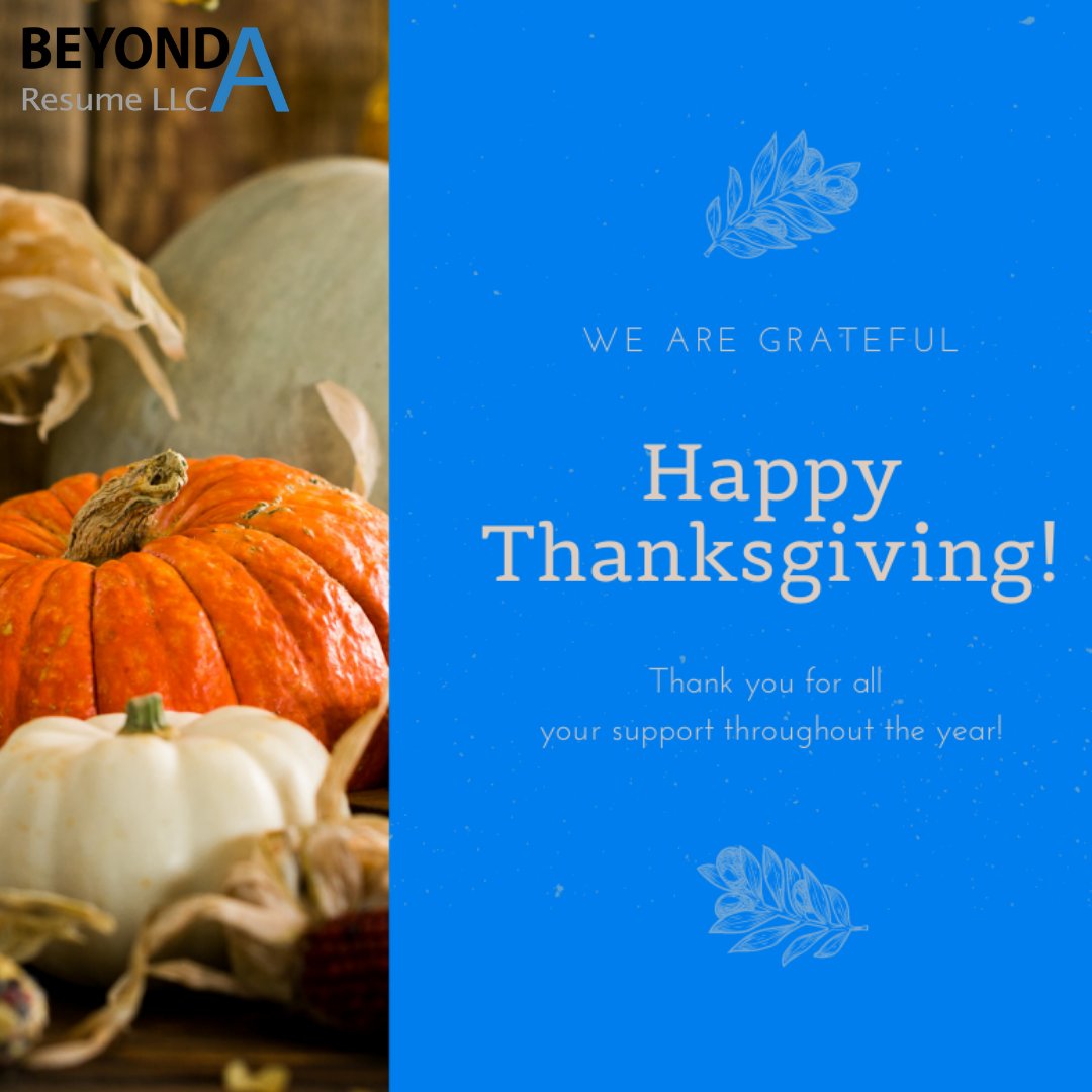 Beyond_a_Resume's tweet photo. Wishing you a healthy and blessed Thanksgiving🦃 https://t.co/6PtOxWT1De