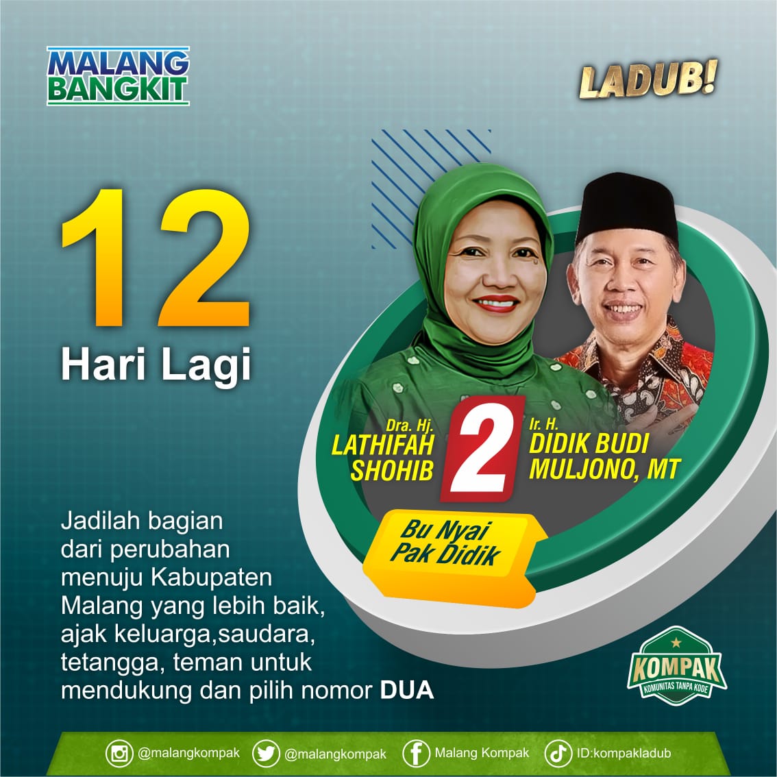 #MalangBangkit
#LADUB
#BuNyaiLathifah
#MalangMbois
#tetapKOMPAK
