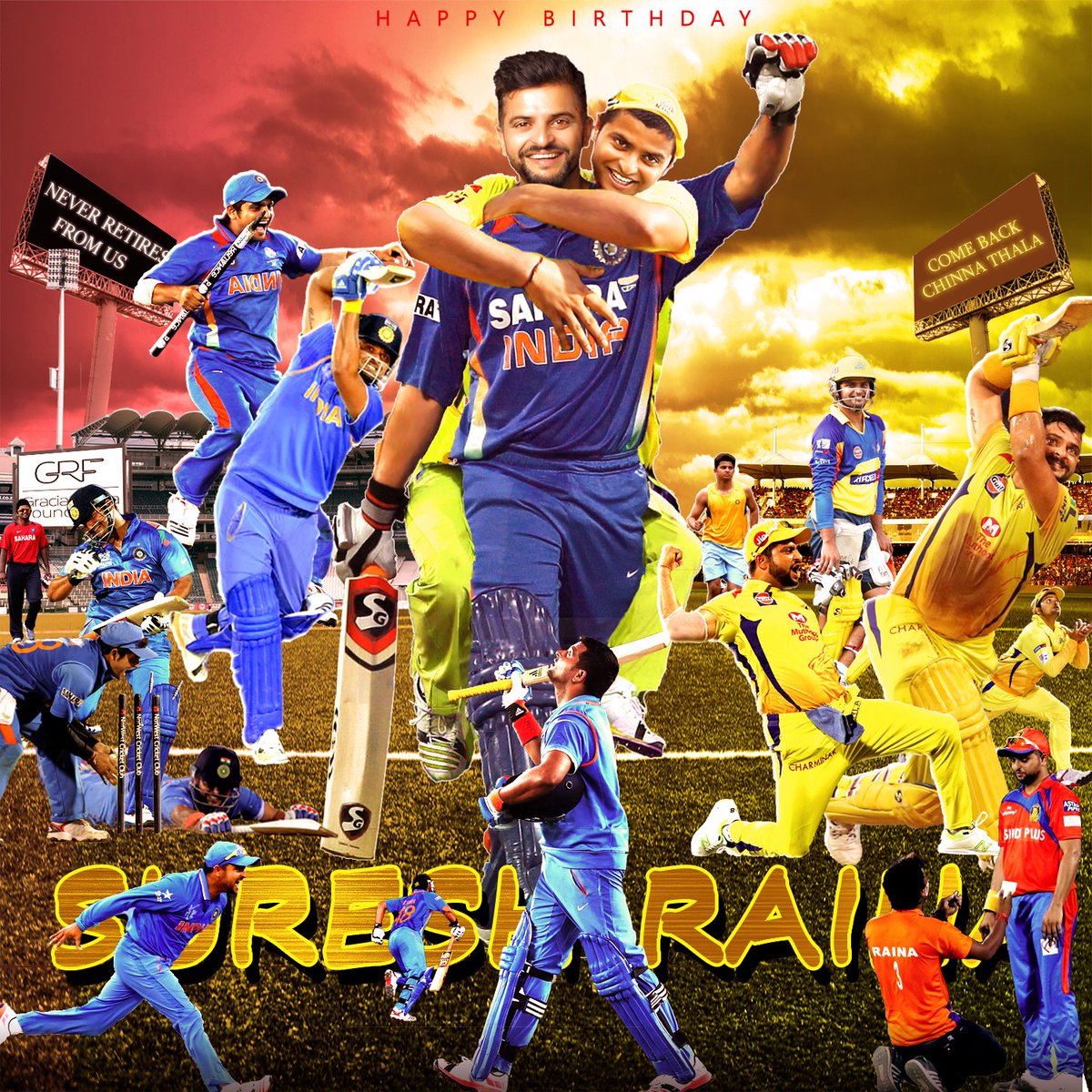 LatesttUpdates's tweet photo. Happy Birthday to our CHINNA THALA 🤛🤜 @ImRaina
#HappyBirthdayRaina #SureshRaina https://t.co/uVRUIAnW8V
