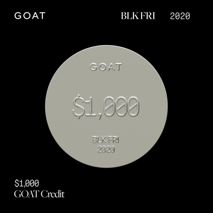 Enter #GOATBlackFriday for a chance to win sneakers, credit and other exclusive prizes https://t.co/FbvfPRbV4L<a href="/tag/goatblackfriday"class="tags">#GOATBlackFriday</a>