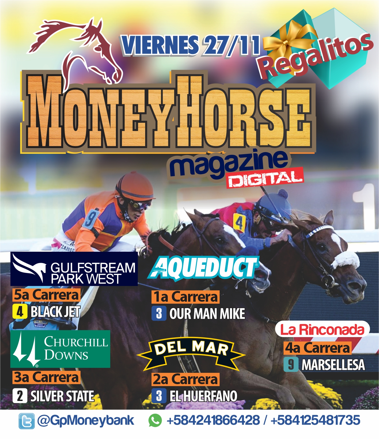 $$Dale Click$$ MegaPromo ESPECIAL DE GRACIAS para Despedir GPW + $$AQUEDUCT - CHURCHILL DOWNS - DEL MAR - LA RINCONADA$$ GRATIS EnzNDXEW4AInq3i?format=jpg&name=large