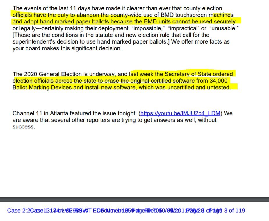 "The 2020 General Election is underway, and last week the Secretary of State ordered election officials across the state to erase the original certified software from 34,000Ballot Marking Devices and install new software, which was uncertified and untested."