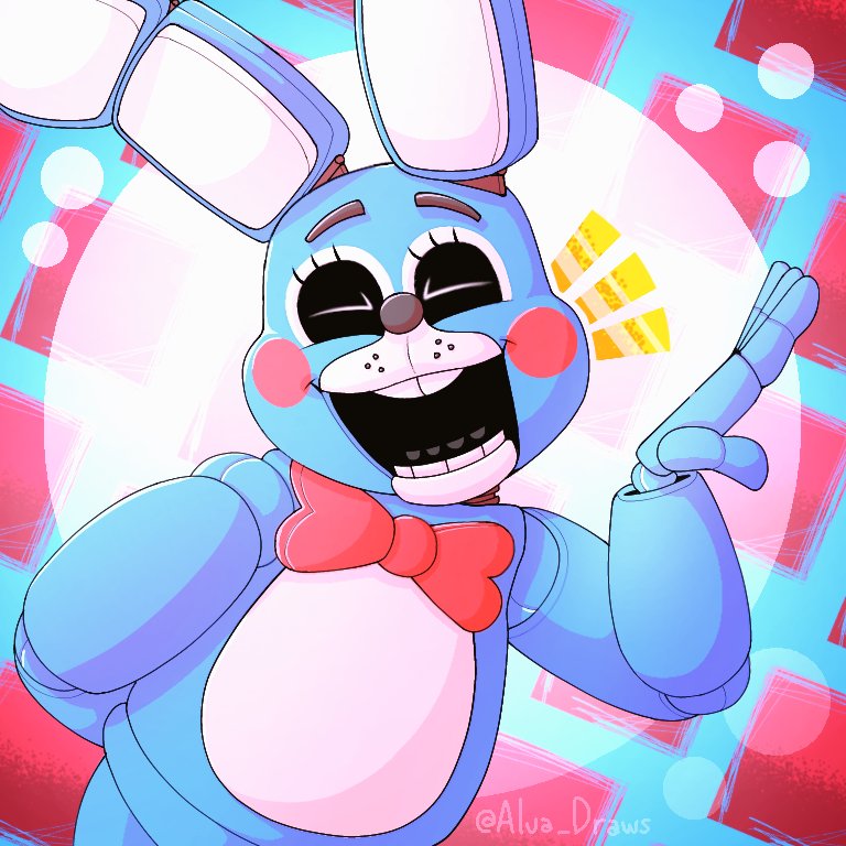 Alva  COMMS OPEN on X: I drew Toy Bonnie! He likes to talk about how  atractive he is all the time, the other animatronics just pretend they  actually listen to him