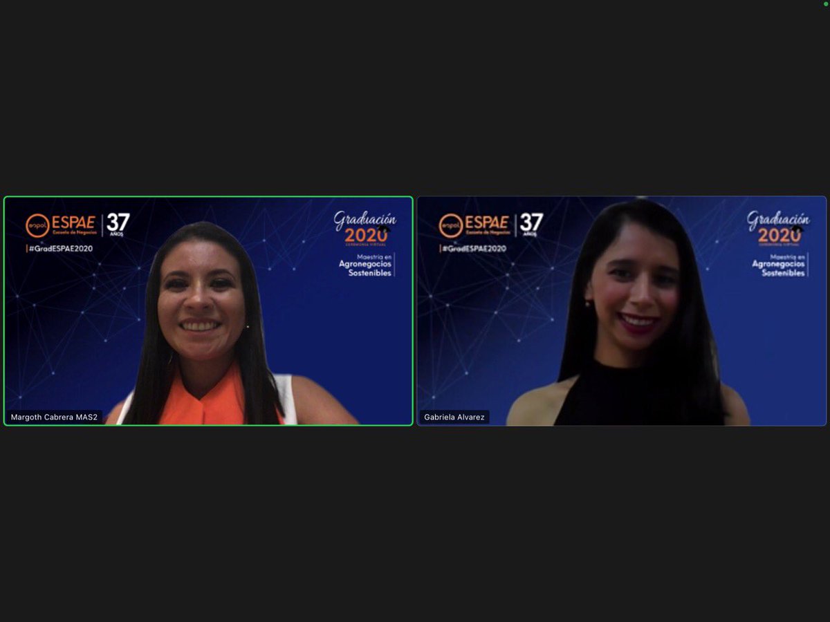 margothcabrera's tweet photo. Y llego el día: Incorporación virtual 👩🏻🎓🎓✨✨ Magister en Agronegocios Sostenibles #GradESPAE2020 #ESPAE #ESPOL #MAS2 #grad 🥂🥂🥂 https://t.co/faMVj3iOg5