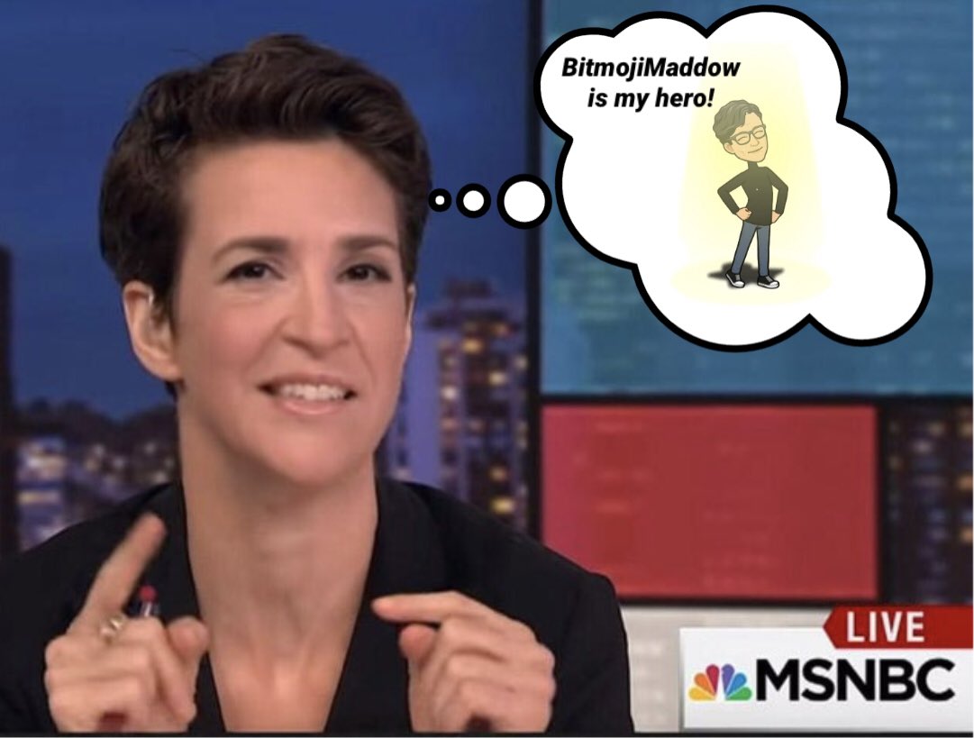 BitmojiMaddow's tweet photo. More proof... #talkingwithhands #bitmojimaddowlove #maddow #bitmojimaddow https://t.co/q0vrxAqoLb