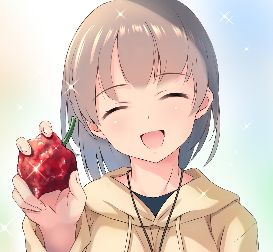 満面の笑みで死神を食わせようとしてくる女の子 Soraizumiのイラスト 満面の笑みで死神を食わせようとしてくる女の子 Soraizumiのイラスト