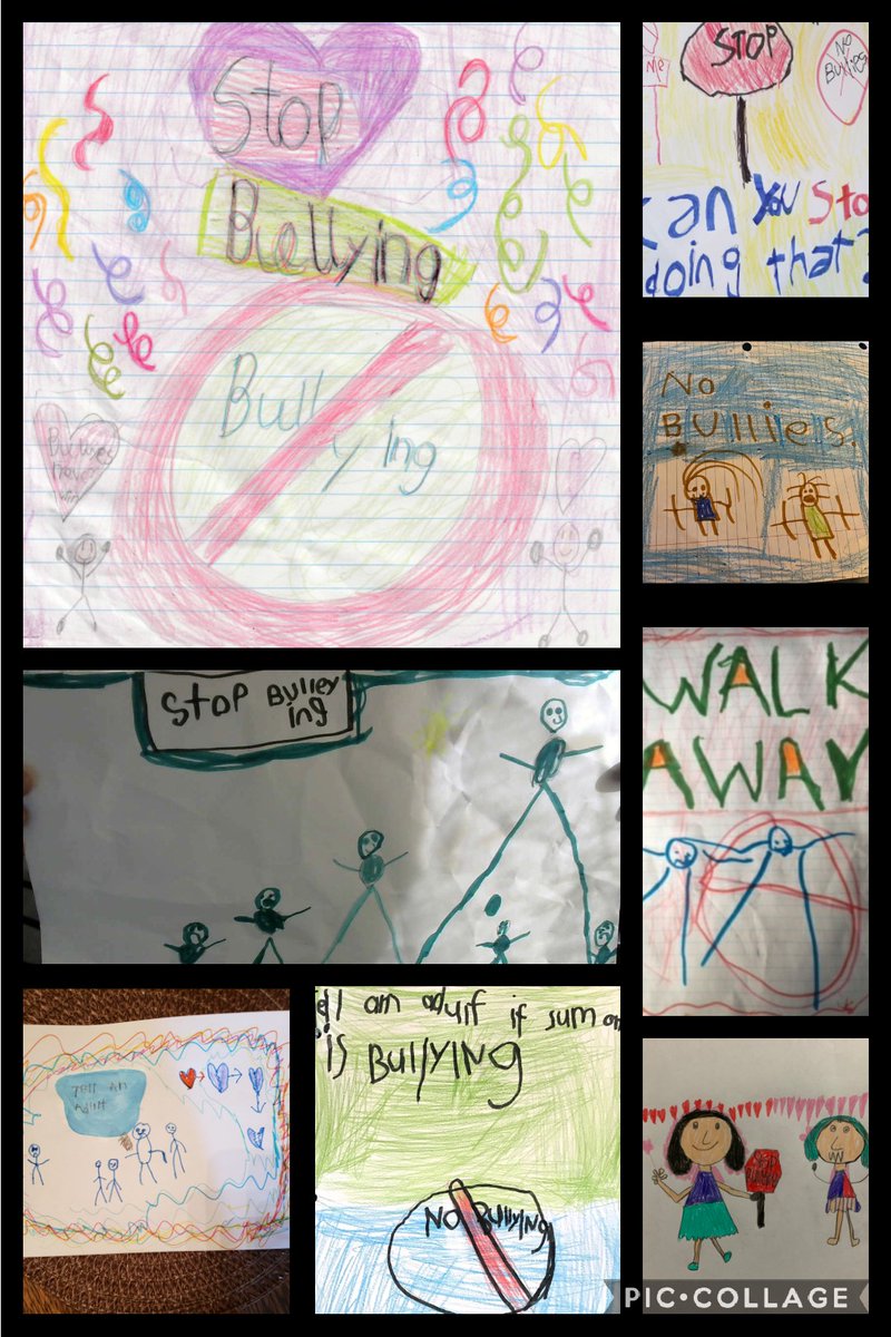 Ss in Grade 1/2 Online say, NO to bullying with their bully prevention posters <a href="/DixiePSchool/">Dixie Public School</a>