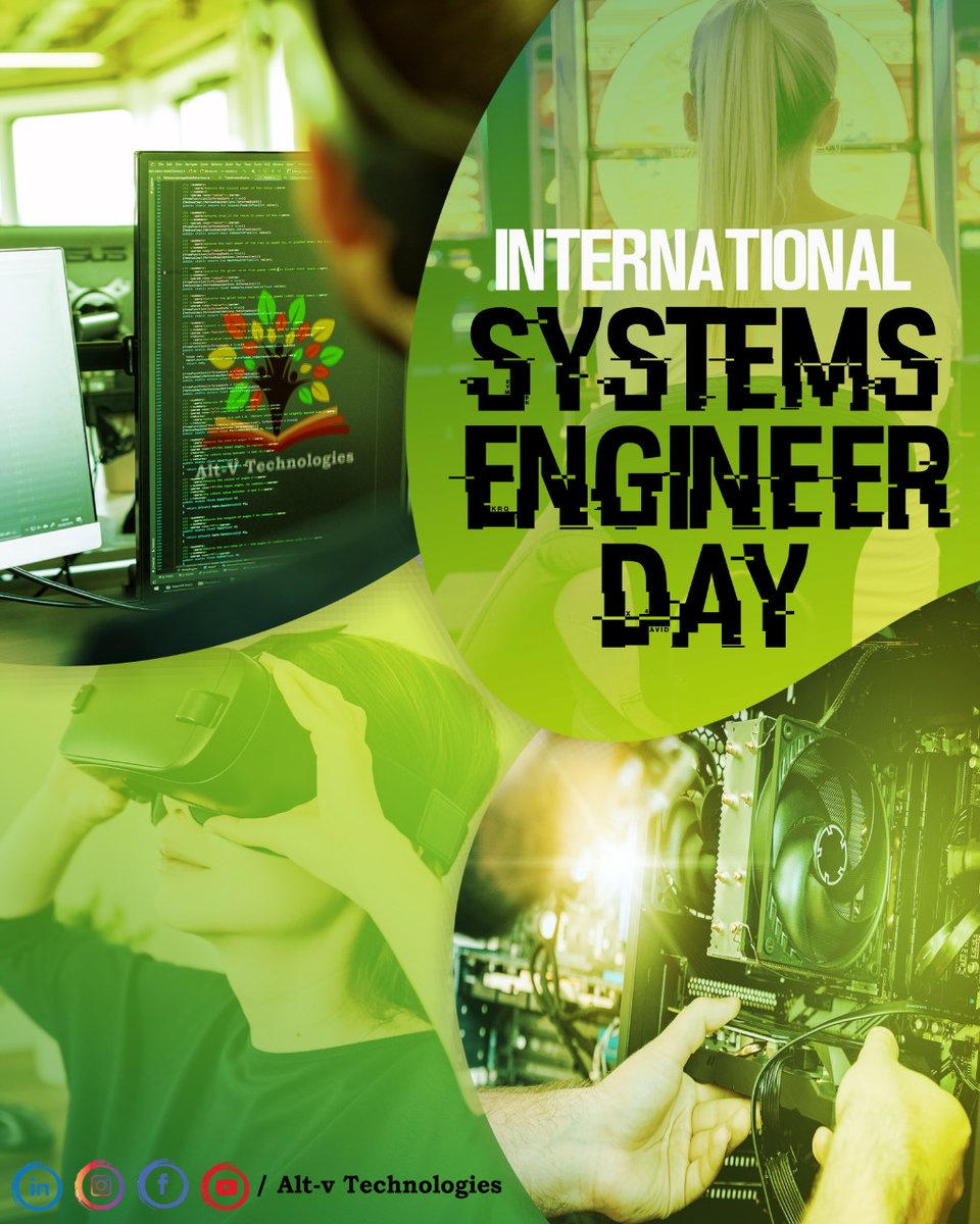 tech_altv's tweet photo. "👩🏻💻SYSTEM ENGINEERS MAKE ENORMOUS CONTRIBUTIONS TO THE WORLD AS WE KNOW IT EVERY SINGLE DAY🧑🏻💻"
We ALT-V TECHNOLOGIES are wishing the SYSTEM ENGINEERS a very happy
*_🖥️INTERNATIONAL SYSTEM ENGINEERS DAY 🖥️_*
On 27th NOVEMBER 2020
Regards,
#Alt-v technologies
#Systemsengineersday https://t.co/lazEpzDQke