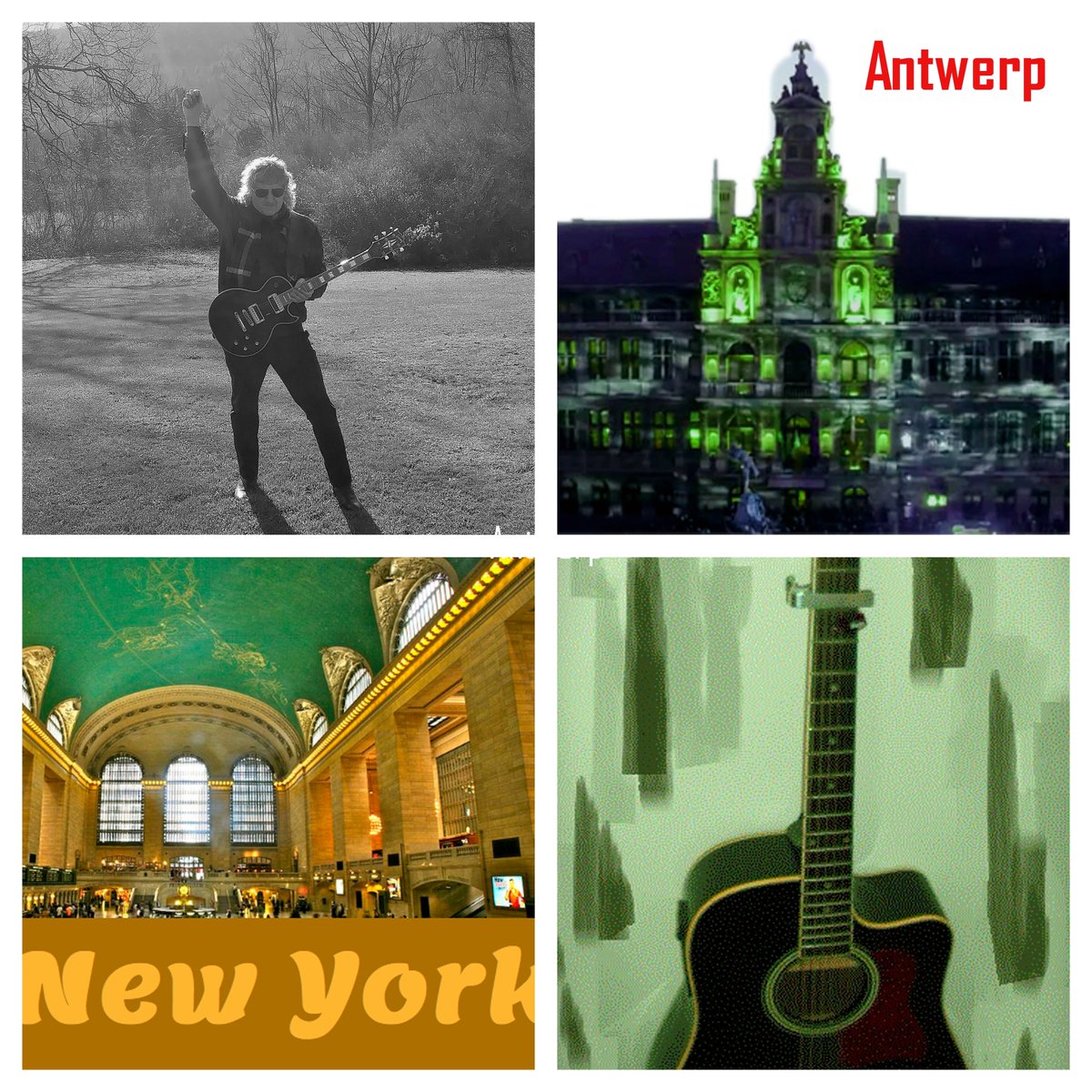 Me and my #guitar , between New York (US) - Antwerp (EU)