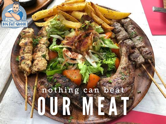 BigFatGreek2's tweet photo. We have taken meat to whole new level of feasting with our Big Fat Greek Meat Platter 🍗

1x Chicken Skewer, 1x Fillet Skewer, 2x Loukaniko, 2x Sheftalia, 250G Ribs, 1x Lamb Chop served with a side of Salad or Chips; nothing can beat our meat! 😉

ORDER NOW on 072 446 6336! https://t.co/wPl5CXN9en